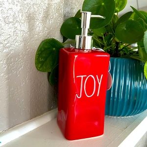 Rae Dunn “JOY” soap dispenser.